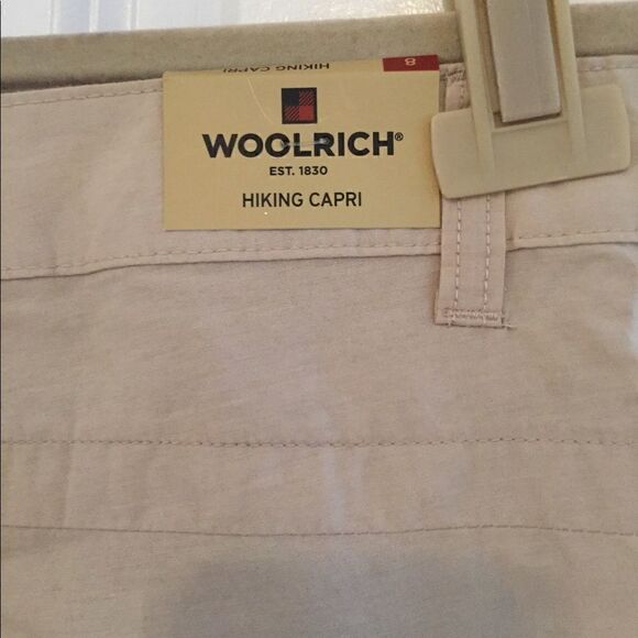 NWT Woolrich Hiking Cargo Ruched Capri Beige Women’s SZ 8 - Picture 8 of 8